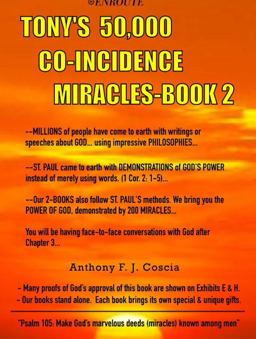 Tony’s 50,000 Coincidence Miracles, Book 2