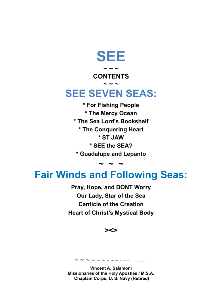 SEE SEVEN SEAS and FOLLOWING SEAS by Vincent Salamoni