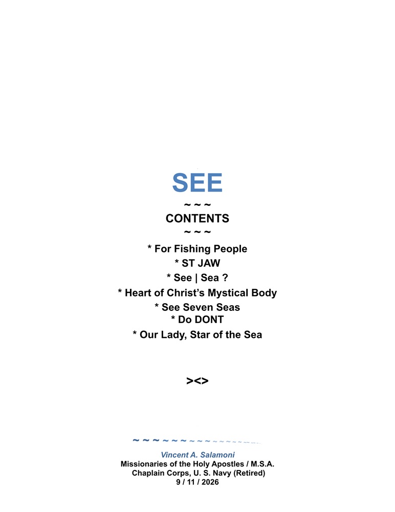 SEE SEVEN SEAS and FOLLOWING SEAS by Vincent Salamoni